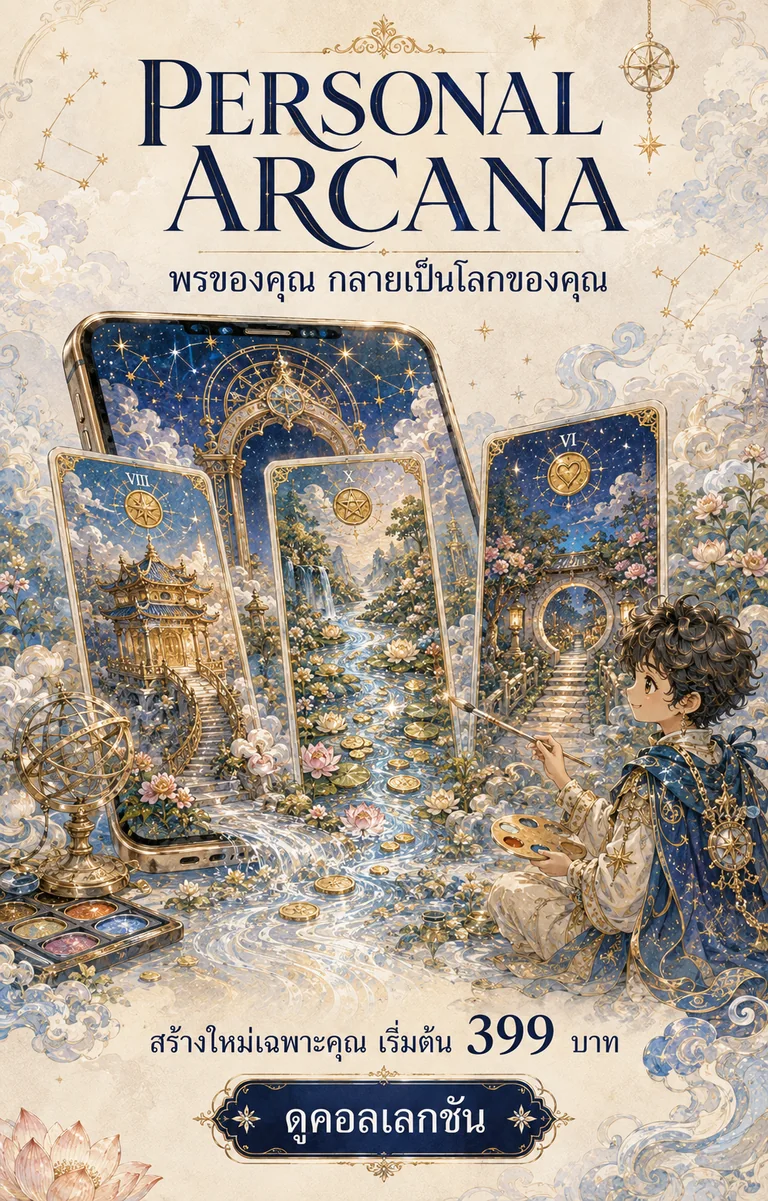 Personal Arcana — พรของคุณ กลายเป็นโลกของคุณ เริ่มต้น 399 บาท · ปุ่มดูคอลเลกชัน